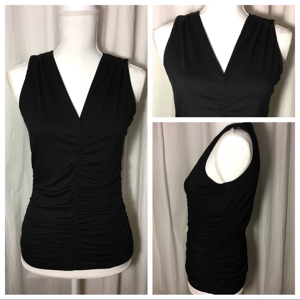 Black ruched Top/tank